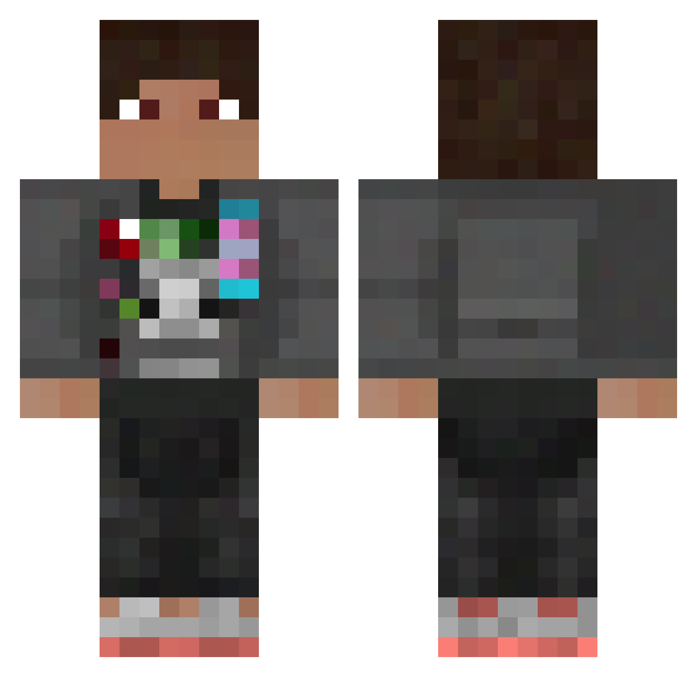 texasteodor Minecraft skin, front and back view