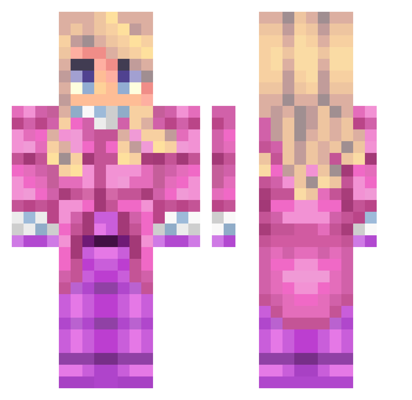 SmokoIsNormal Minecraft skin, front and back view