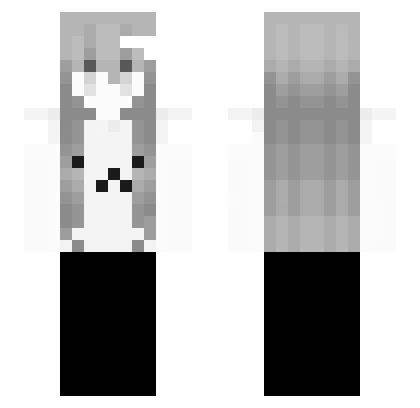 Foxx_02 Minecraft skin, front and back view