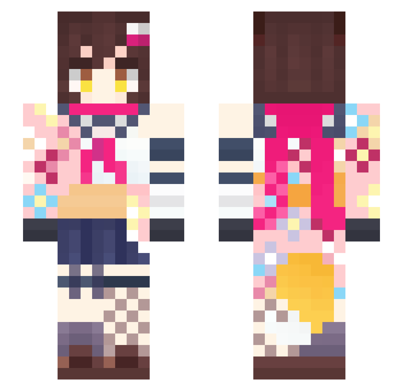 Izuna05 Minecraft skin, front and back view