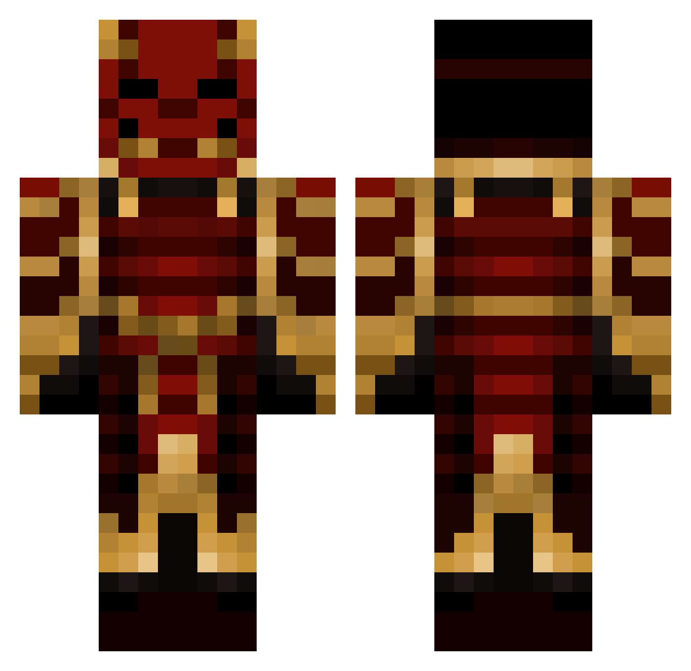 ShatteredOnyx Minecraft skin, front and back view