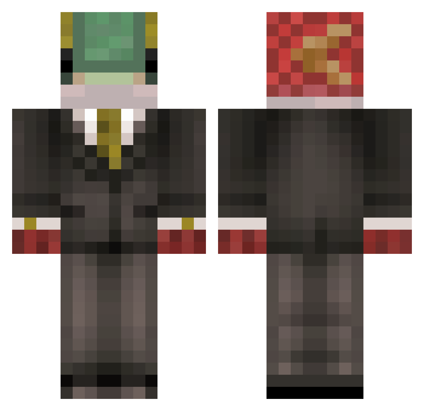 Salmon304 Minecraft skin, front and back view
