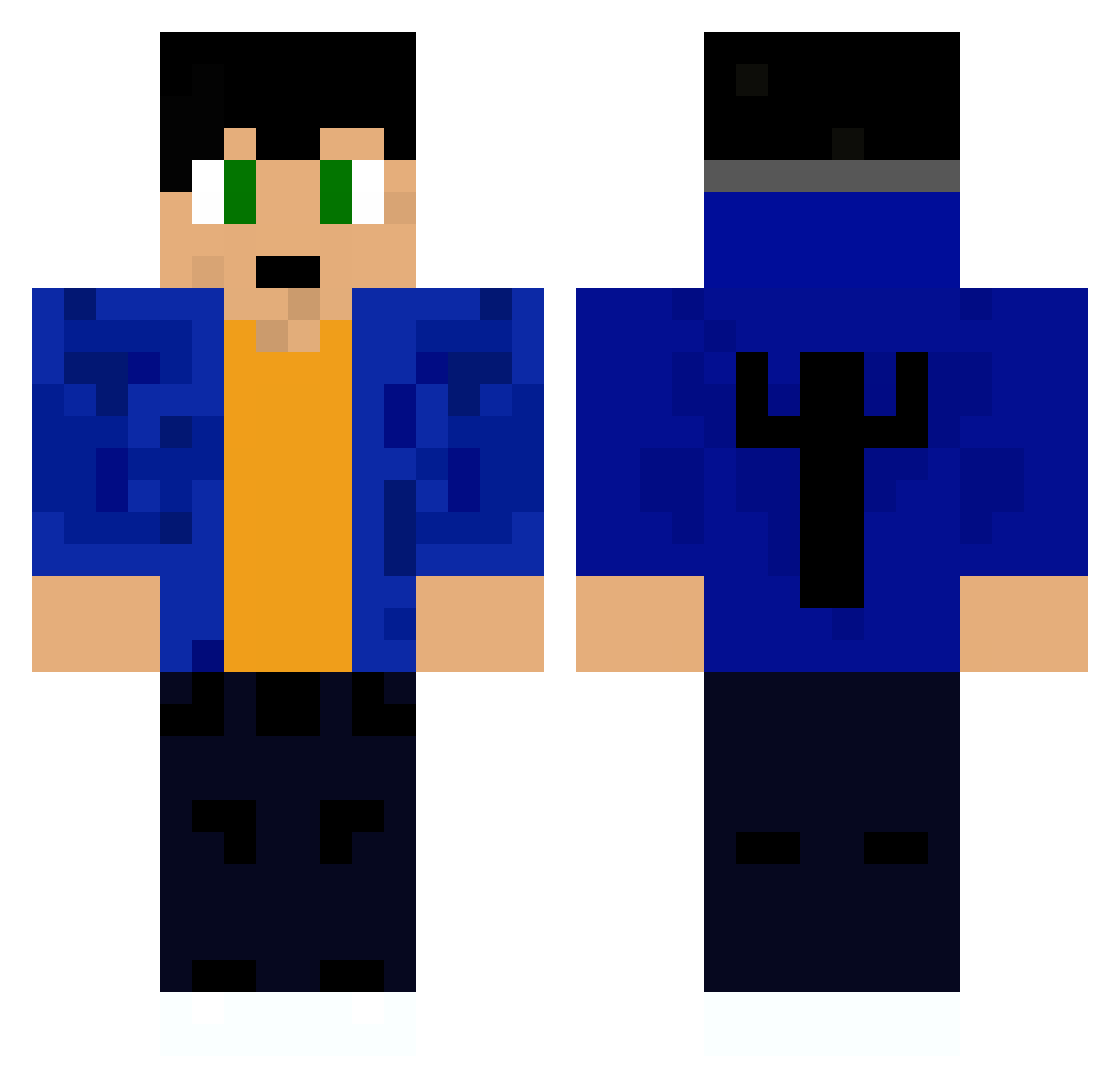 shiningly Minecraft skin, front and back view