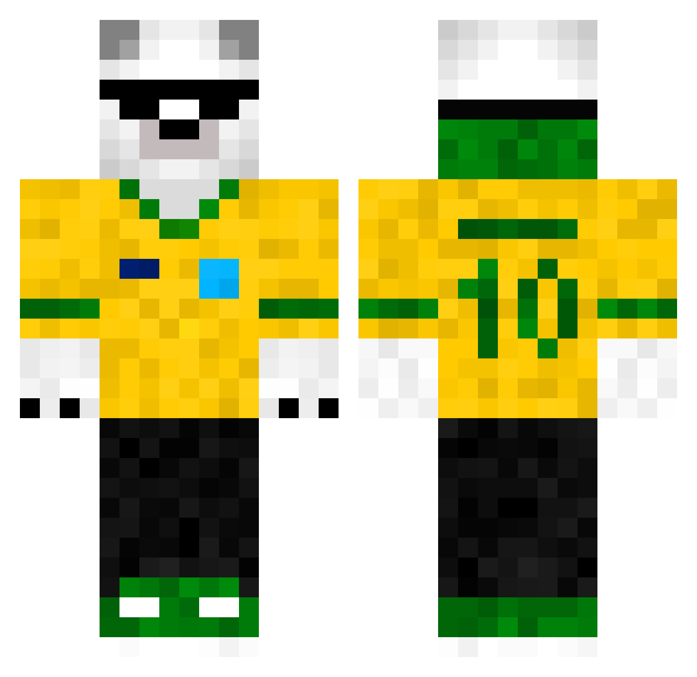 ne_obuolys Minecraft skin, front and back view