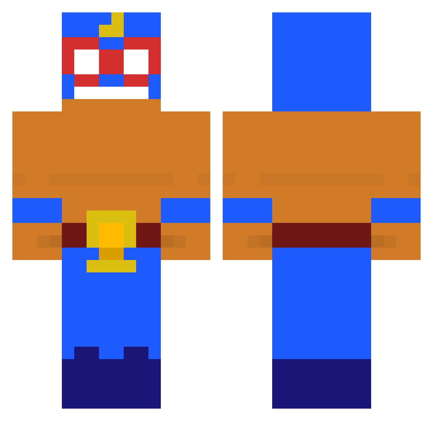 Yitzhak_Rabin_34 Minecraft skin, front and back view
