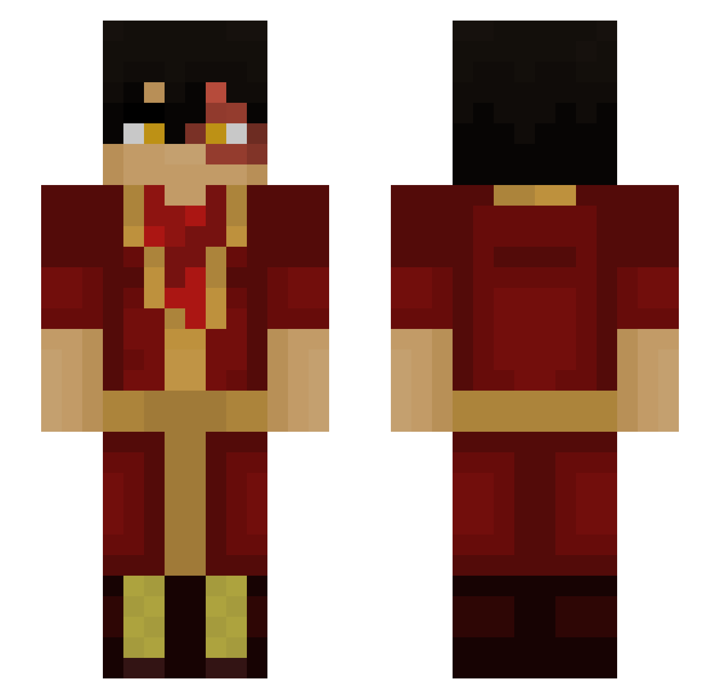 ILost Minecraft skin, front and back view