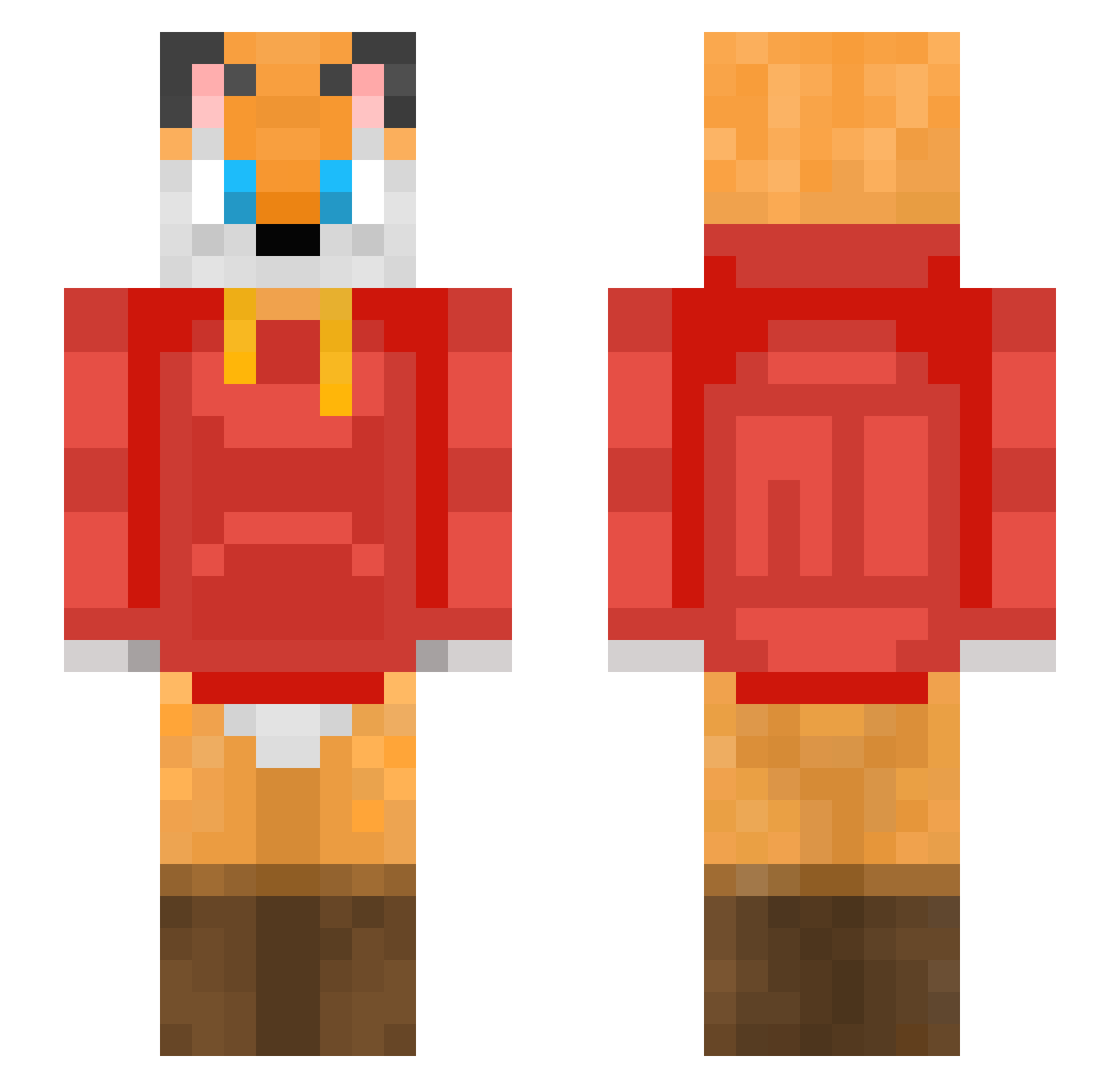 Zazhim_JDL Minecraft skin, front and back view