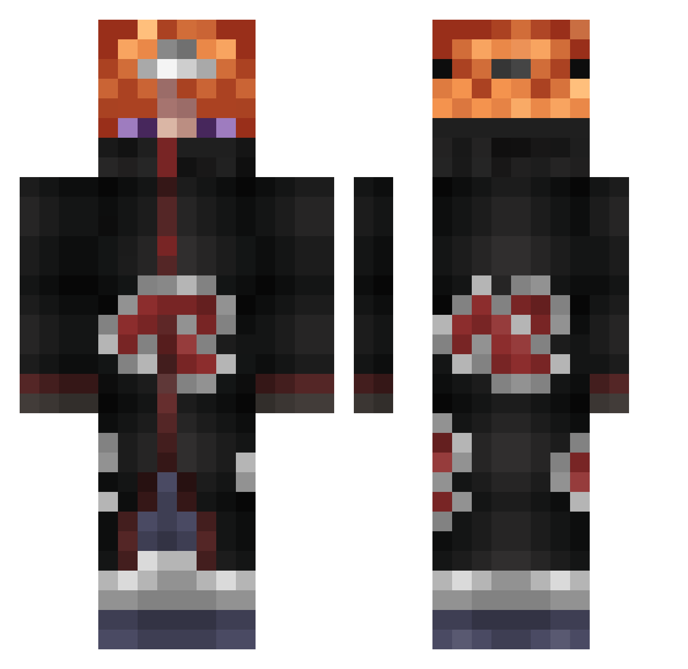 SuperiorKitten Minecraft skin, front and back view