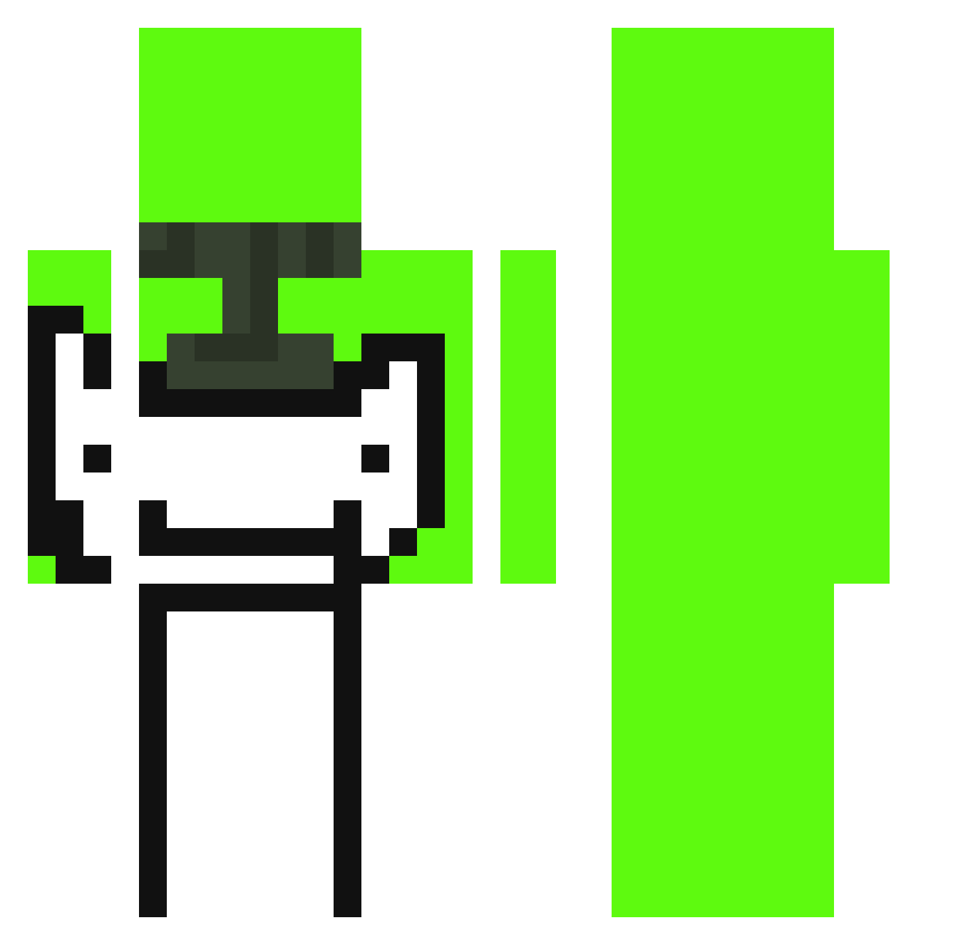 SingeSage Minecraft skin, front and back view