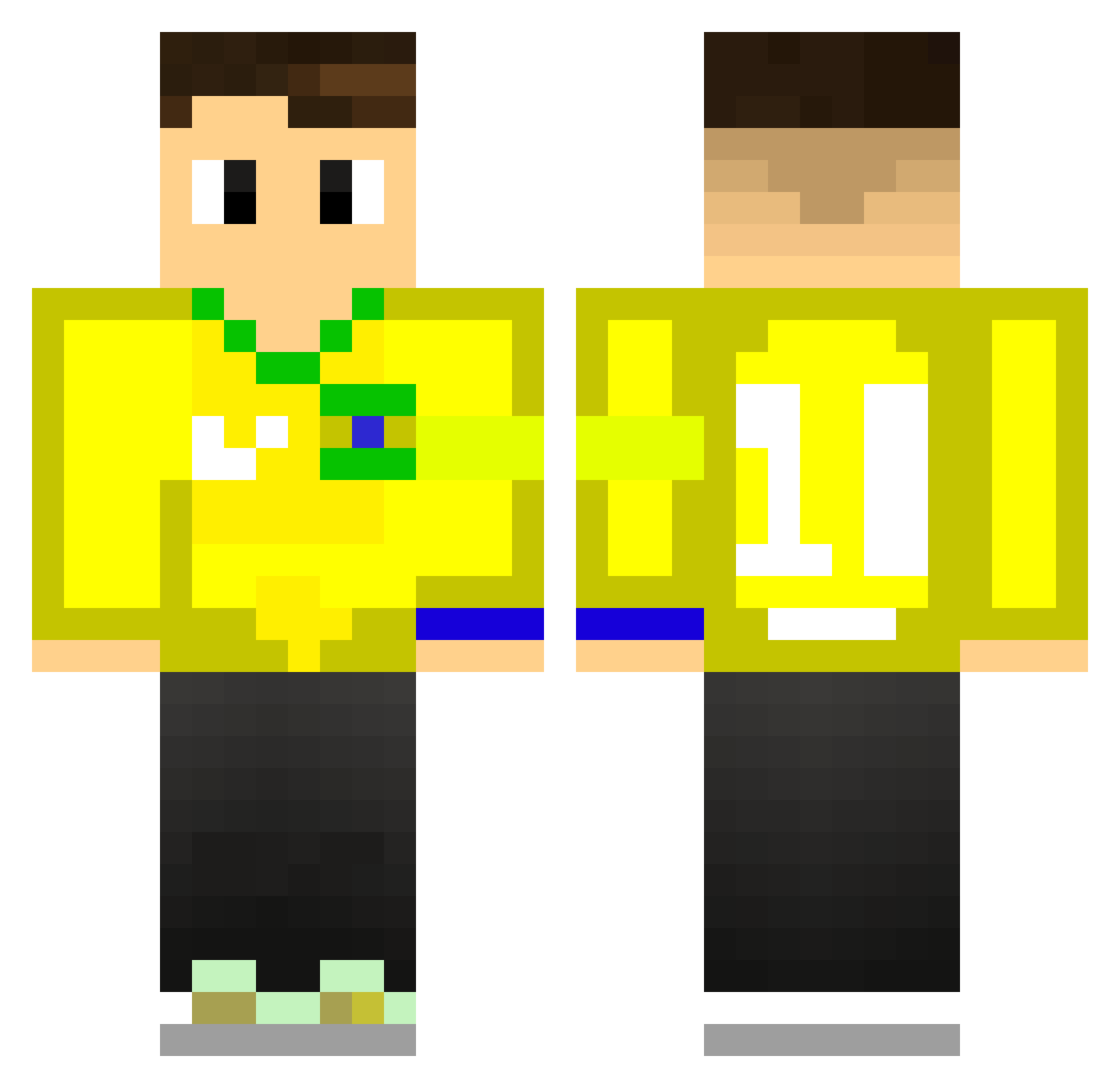yRedz_777 Minecraft skin, front and back view