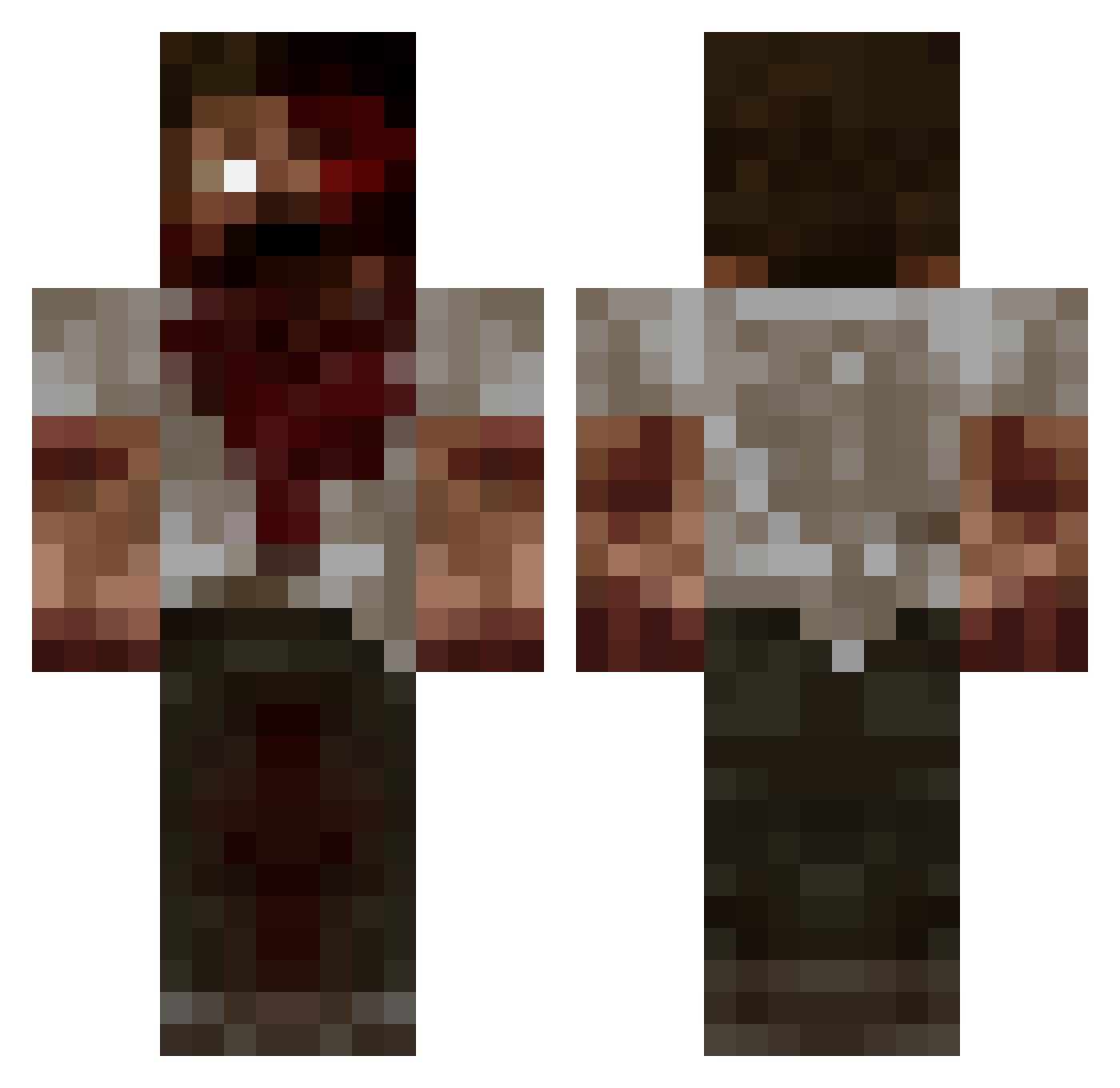 Lageado Minecraft skin, front and back view