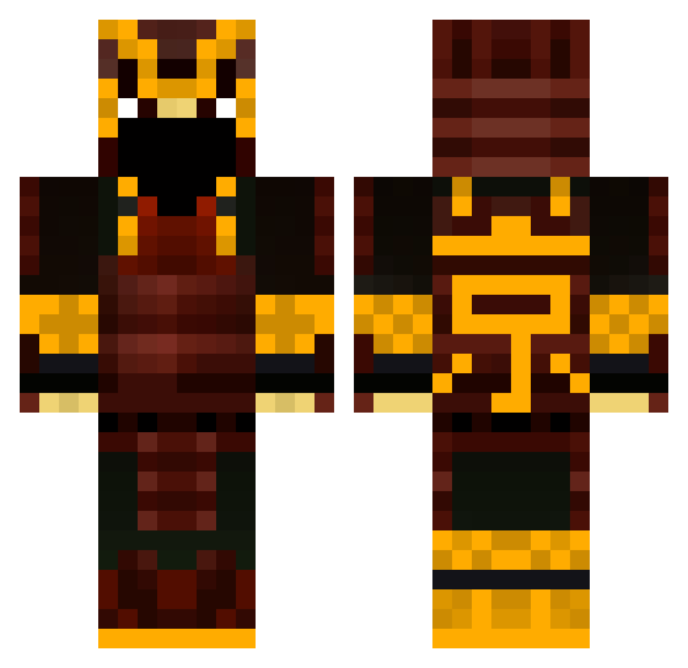 haloboyyetheck Minecraft skin, front and back view