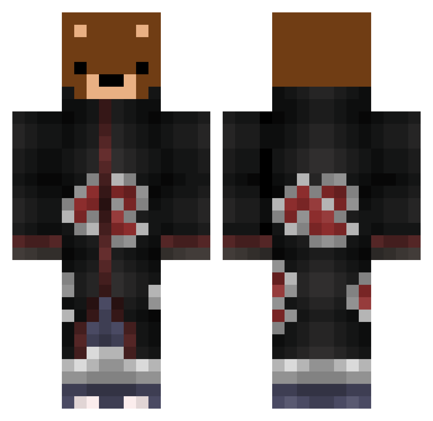 JoJoDaBoss_3524 Minecraft skin, front and back view