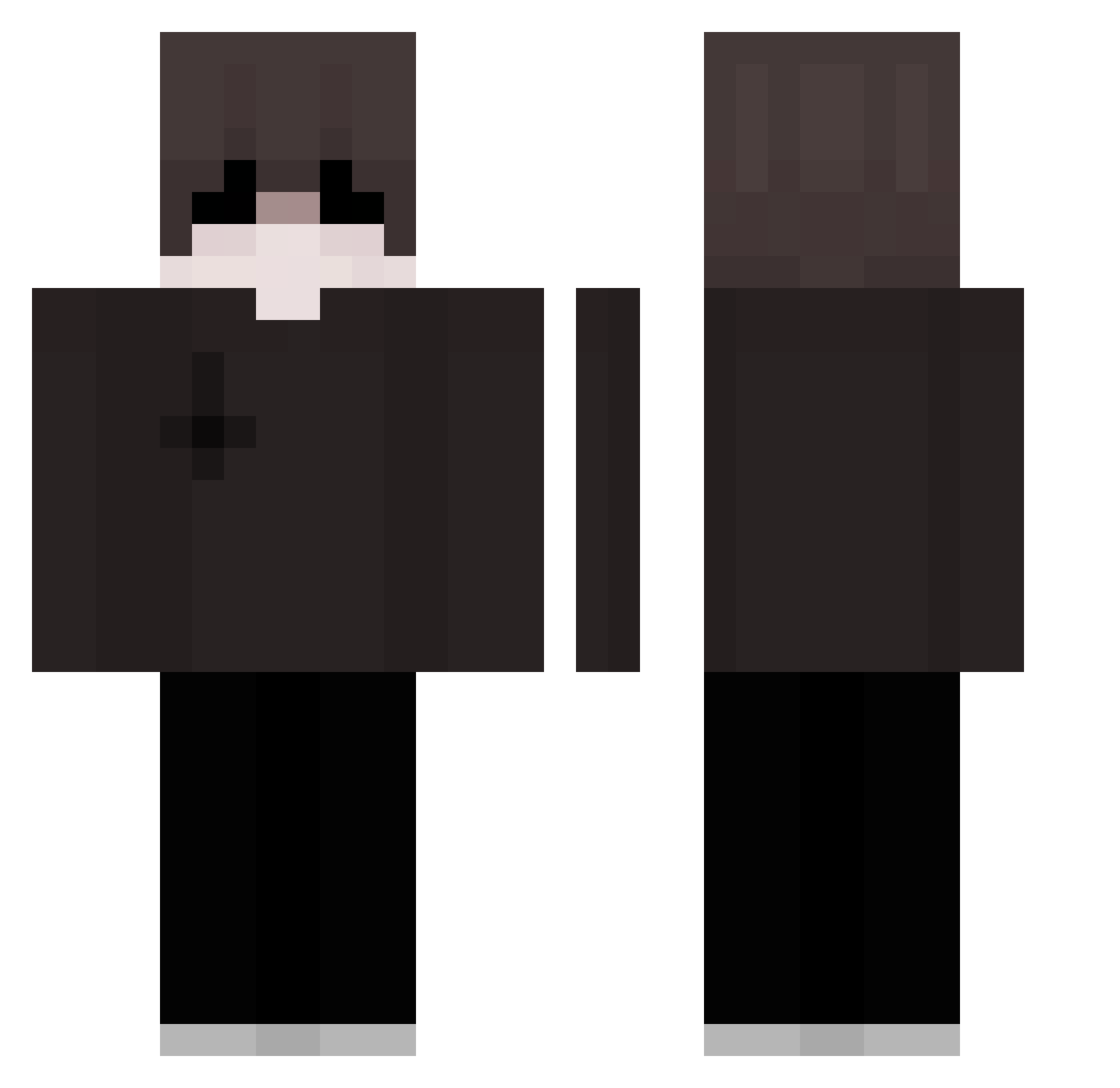 rn1108 Minecraft skin, front and back view