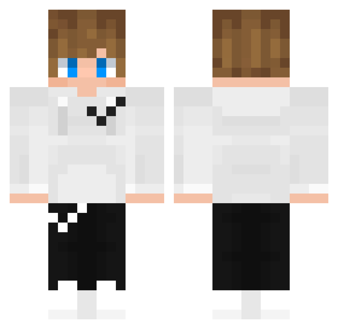 shoonoohs Minecraft skin, front and back view