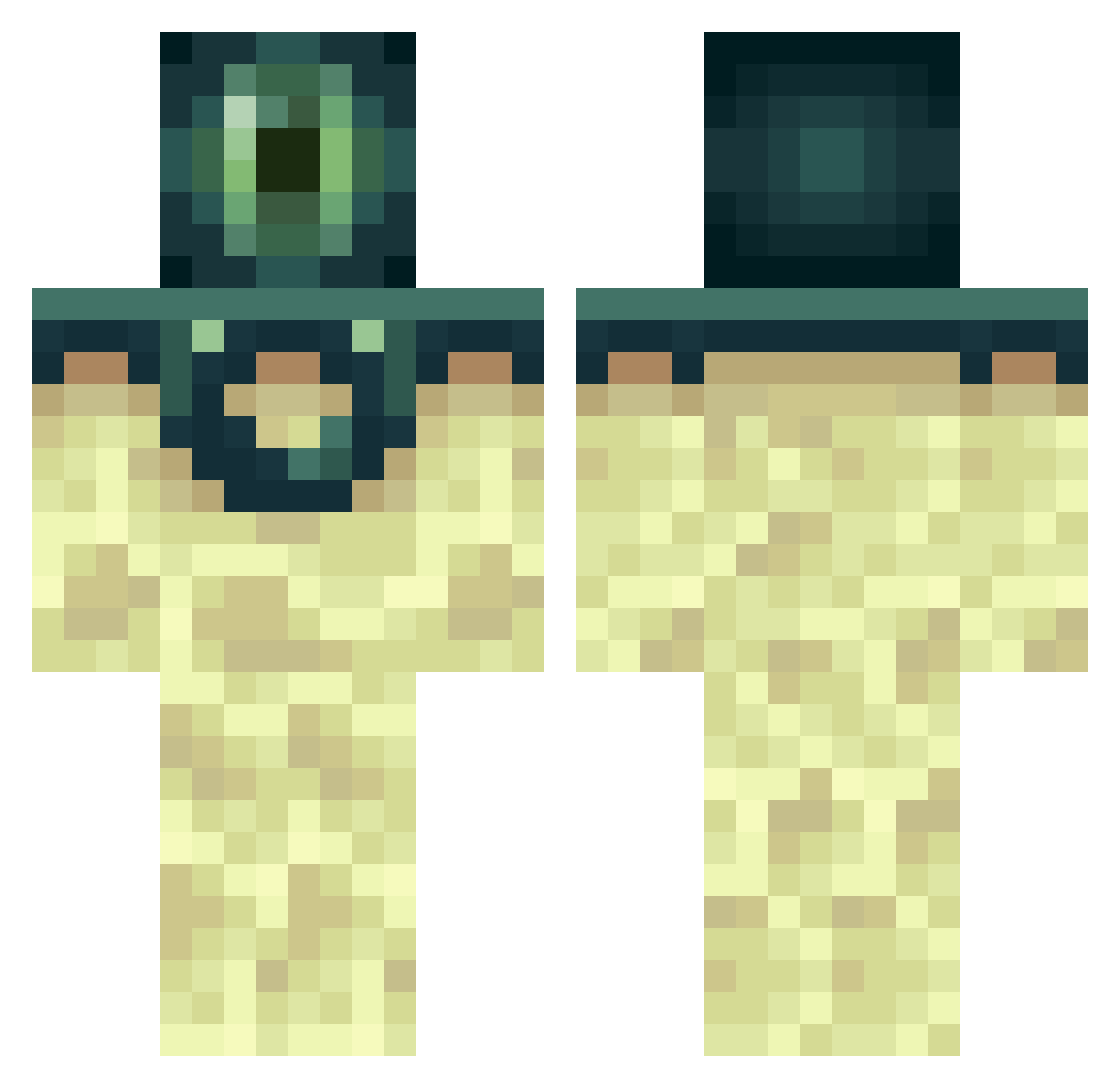 TheGreatDisaster Minecraft skin, front and back view