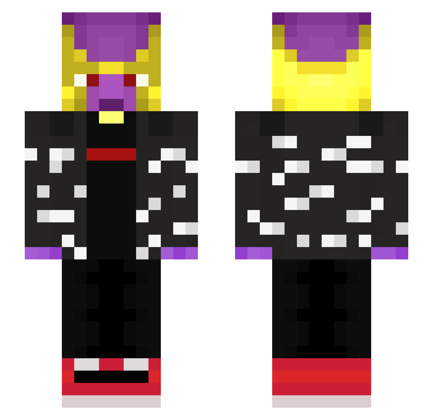 Inako7740 Minecraft skin, front and back view
