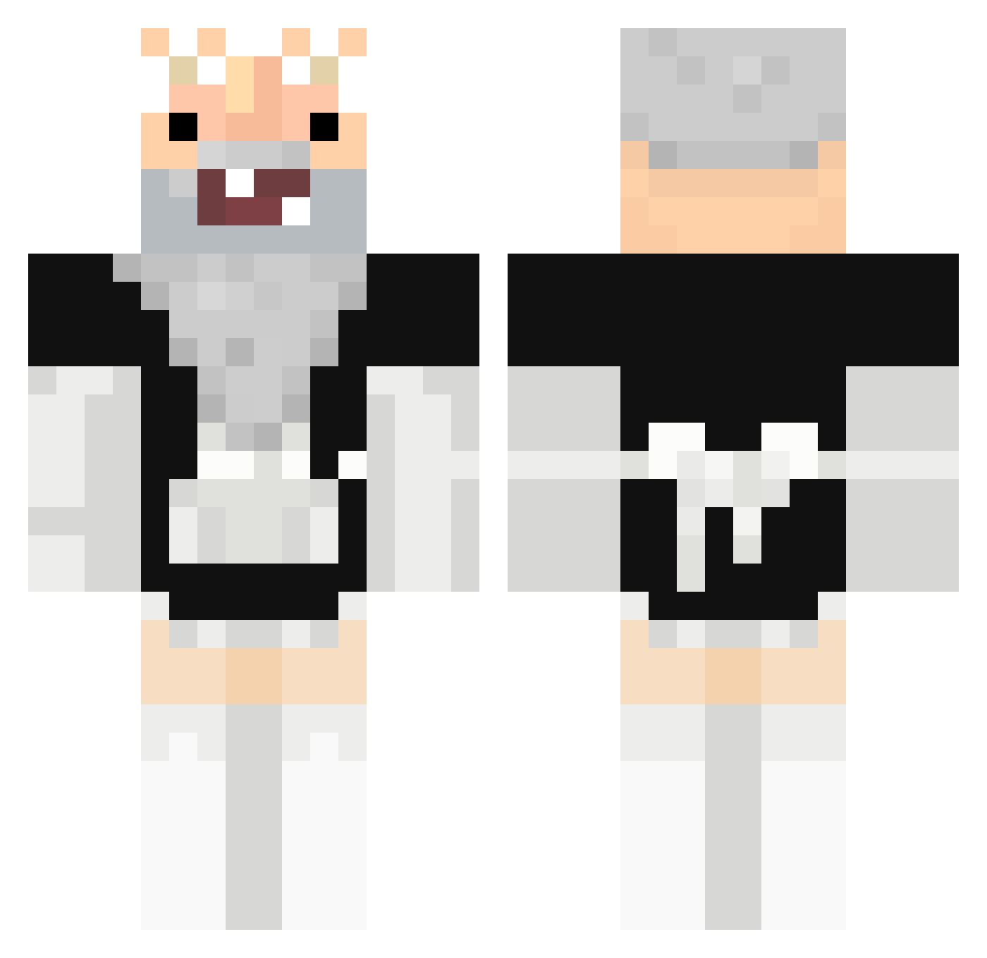 Suspicious_pie Minecraft skin, front and back view