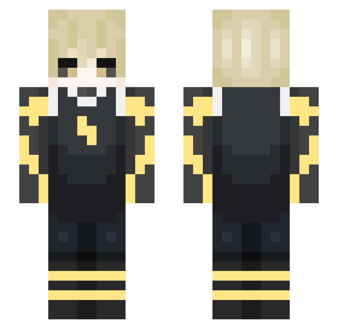 samet2005 Minecraft skin, front and back view