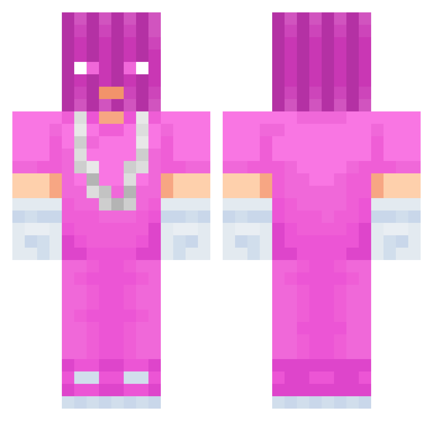 Maczjupele Minecraft skin, front and back view