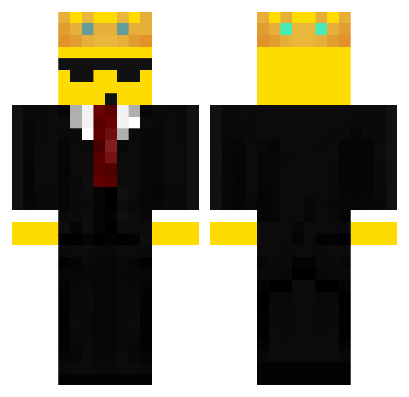 Selenium0 Minecraft skin, front and back view