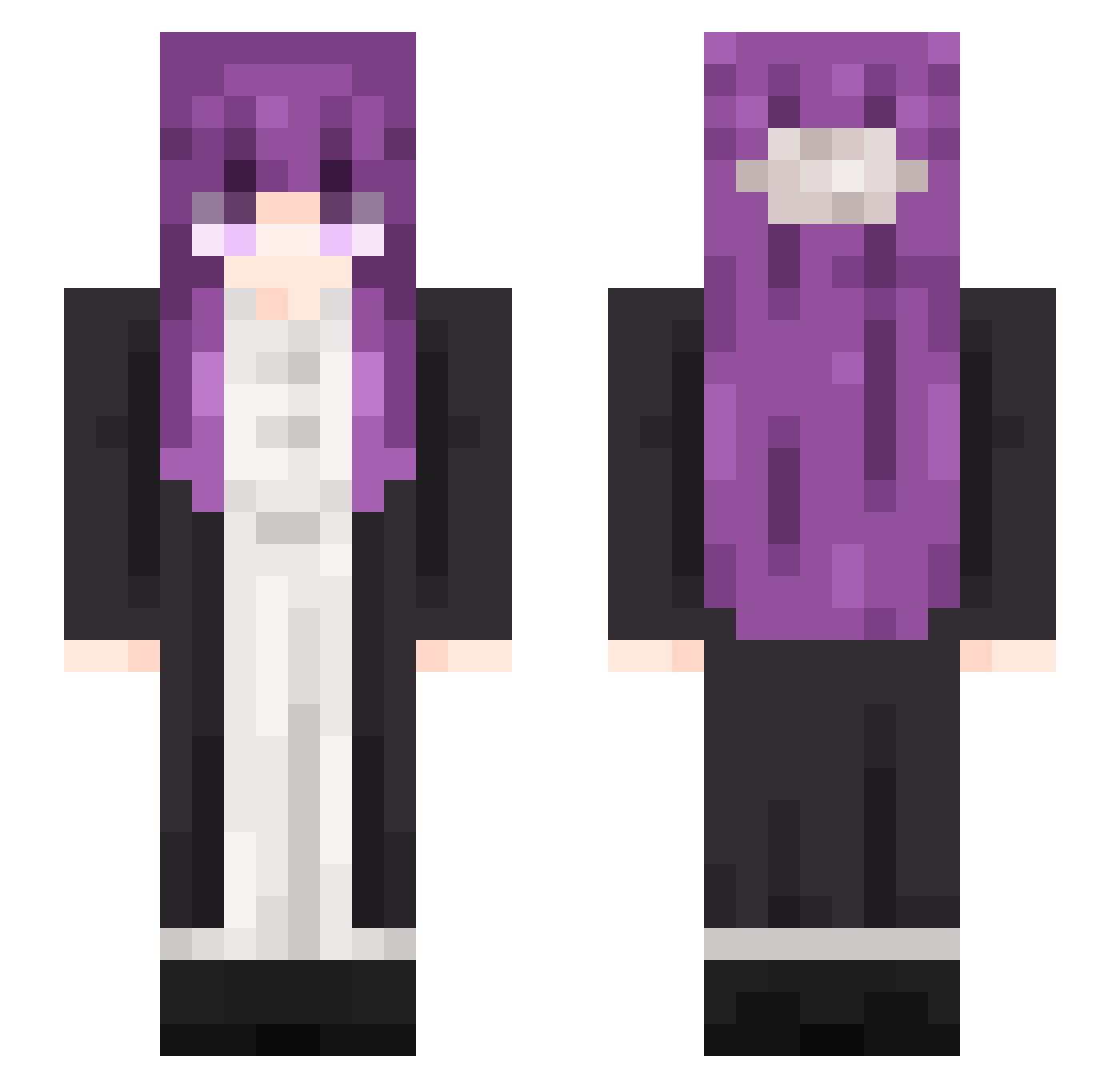 JustinGdnz Minecraft skin, front and back view