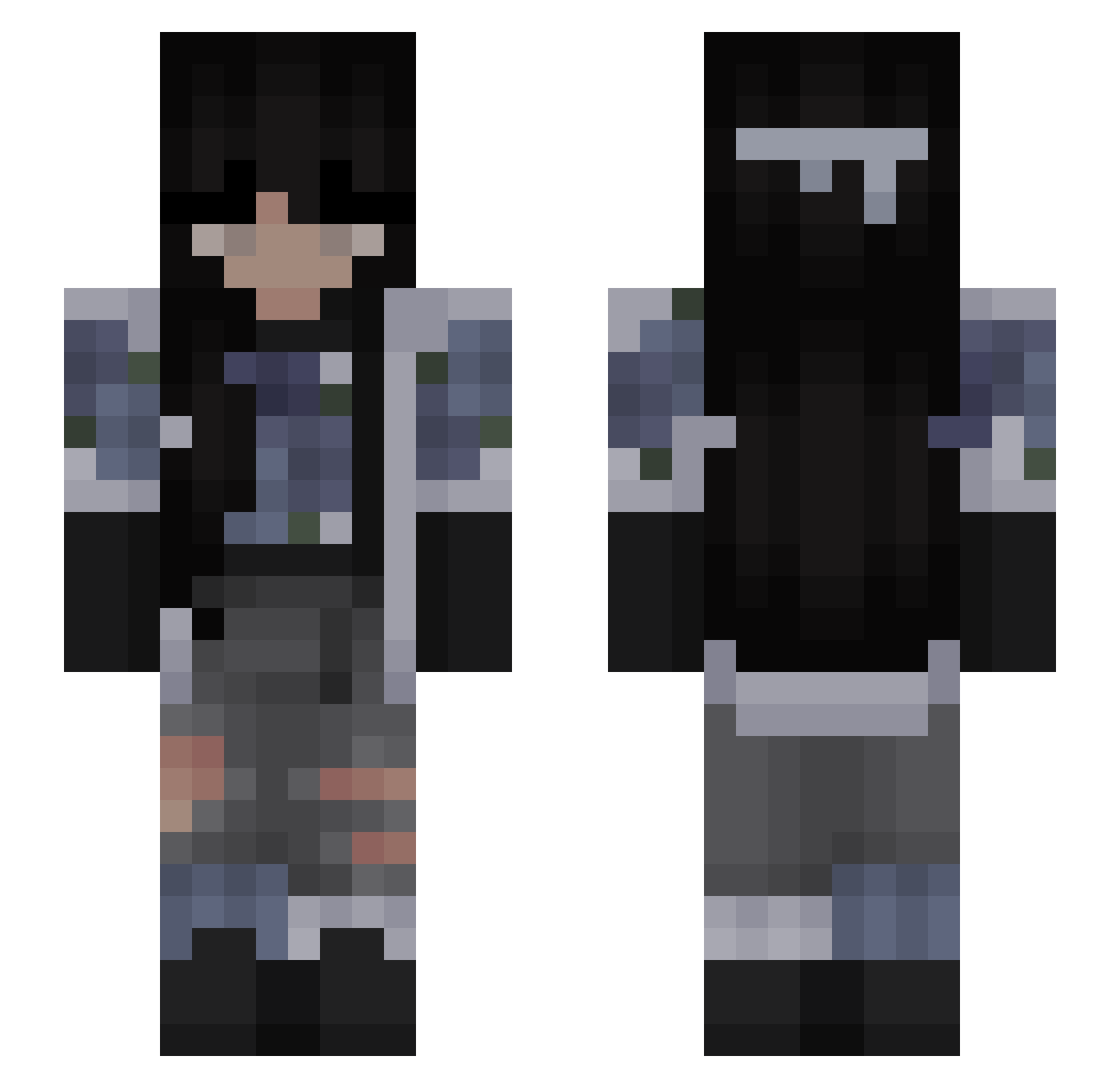 SiealLive_ Minecraft skin, front and back view