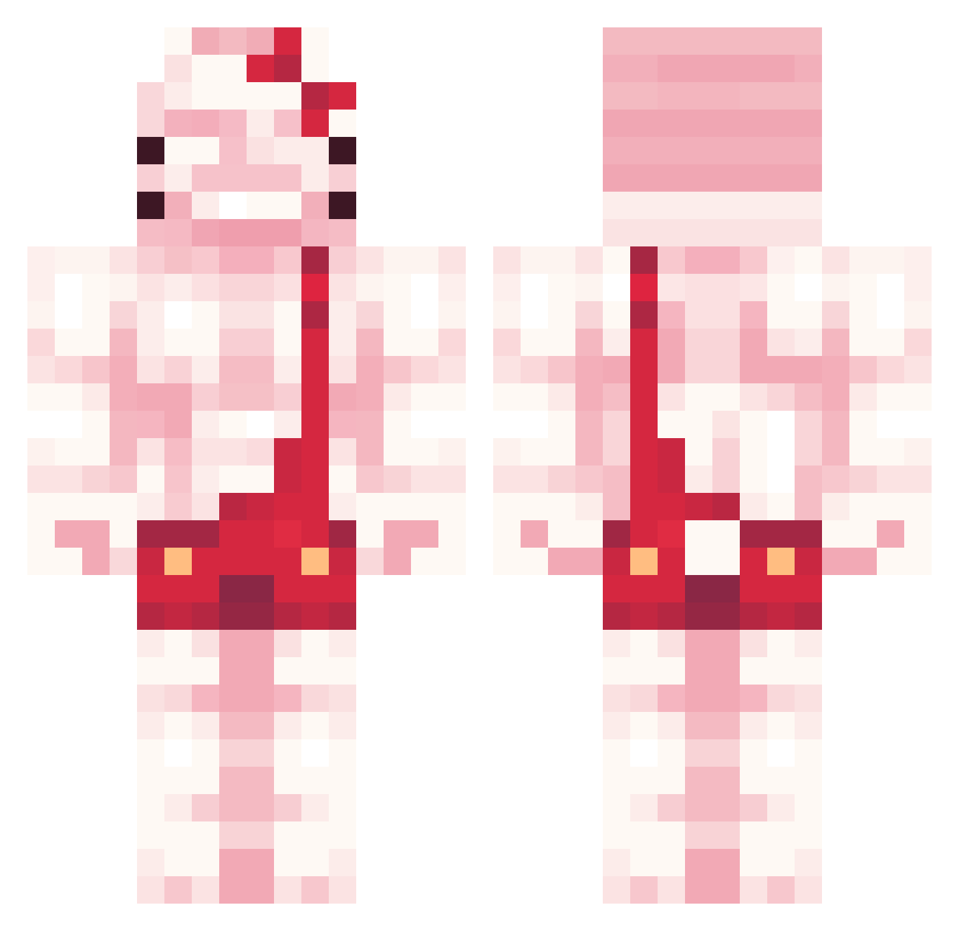 Umbre_0n Minecraft skin, front and back view
