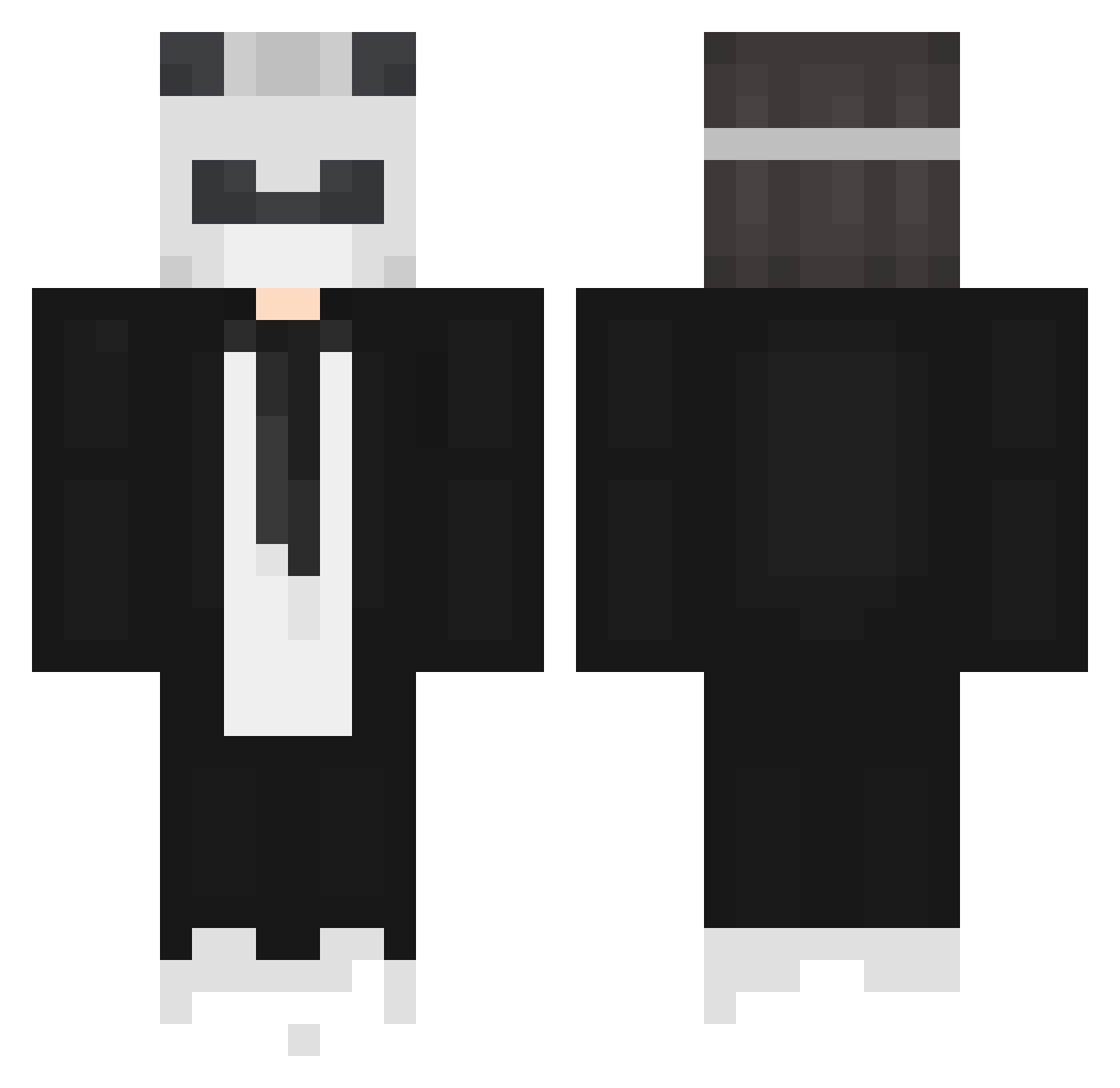 lIlIlIlIlllIIIIl Minecraft skin, front and back view