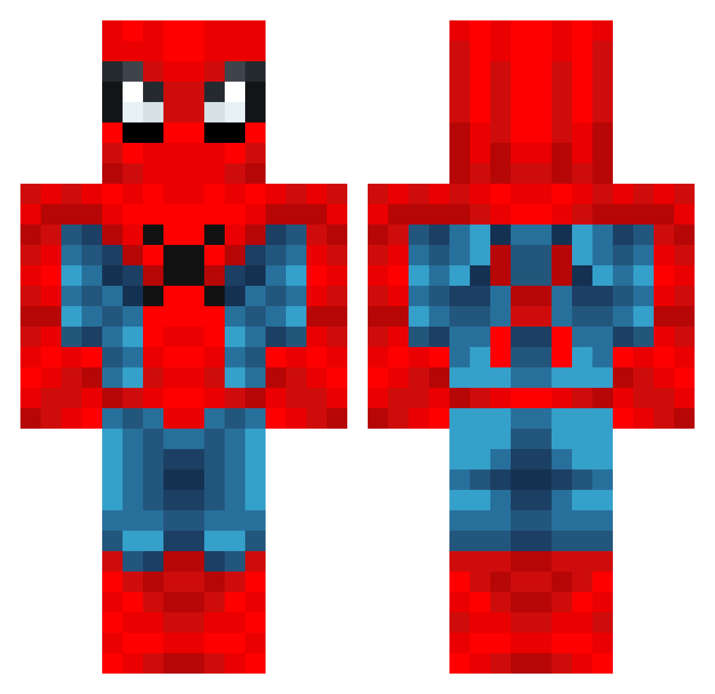 Cubomagico101 Minecraft skin, front and back view