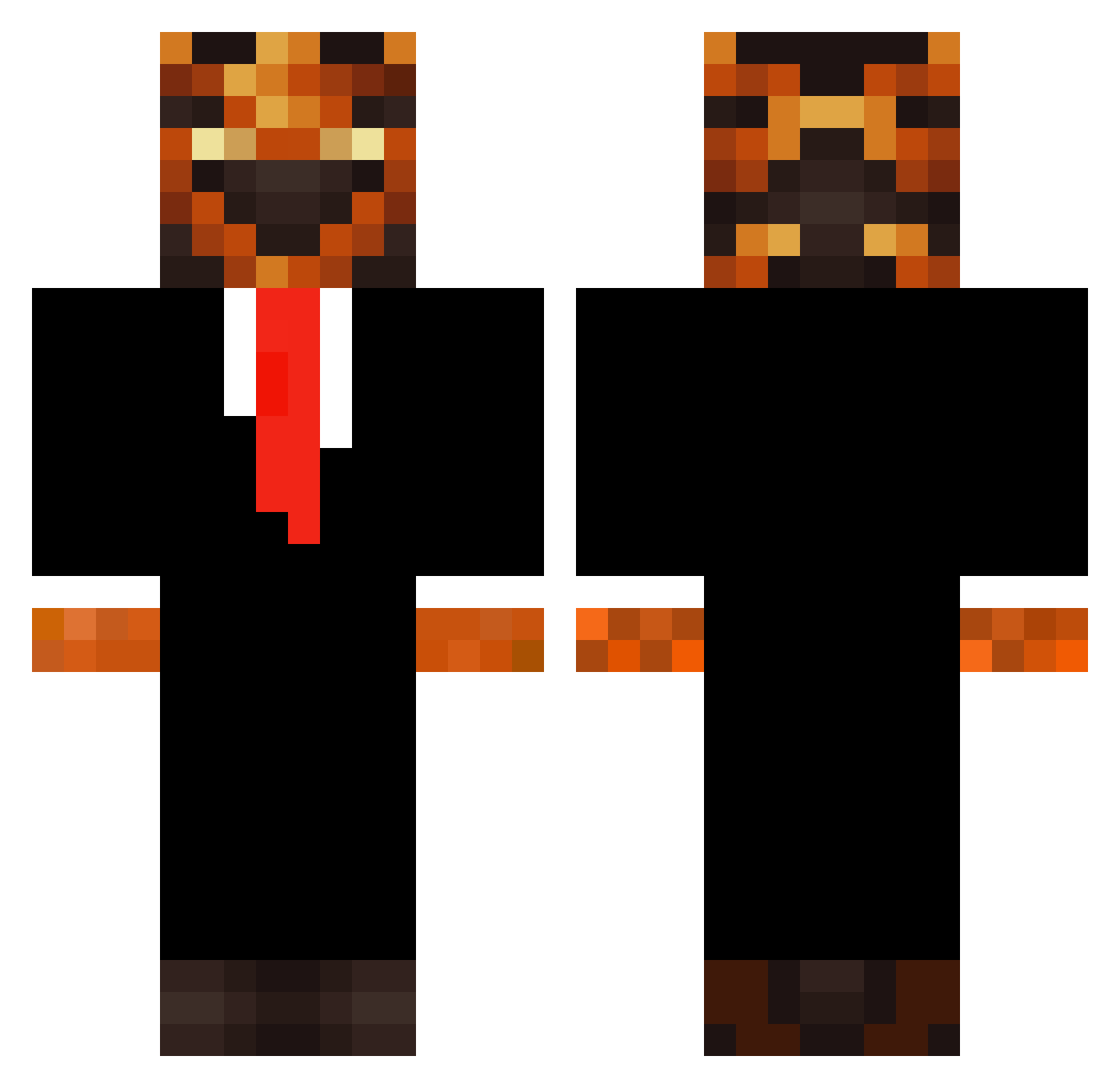 valtrahd Minecraft skin, front and back view