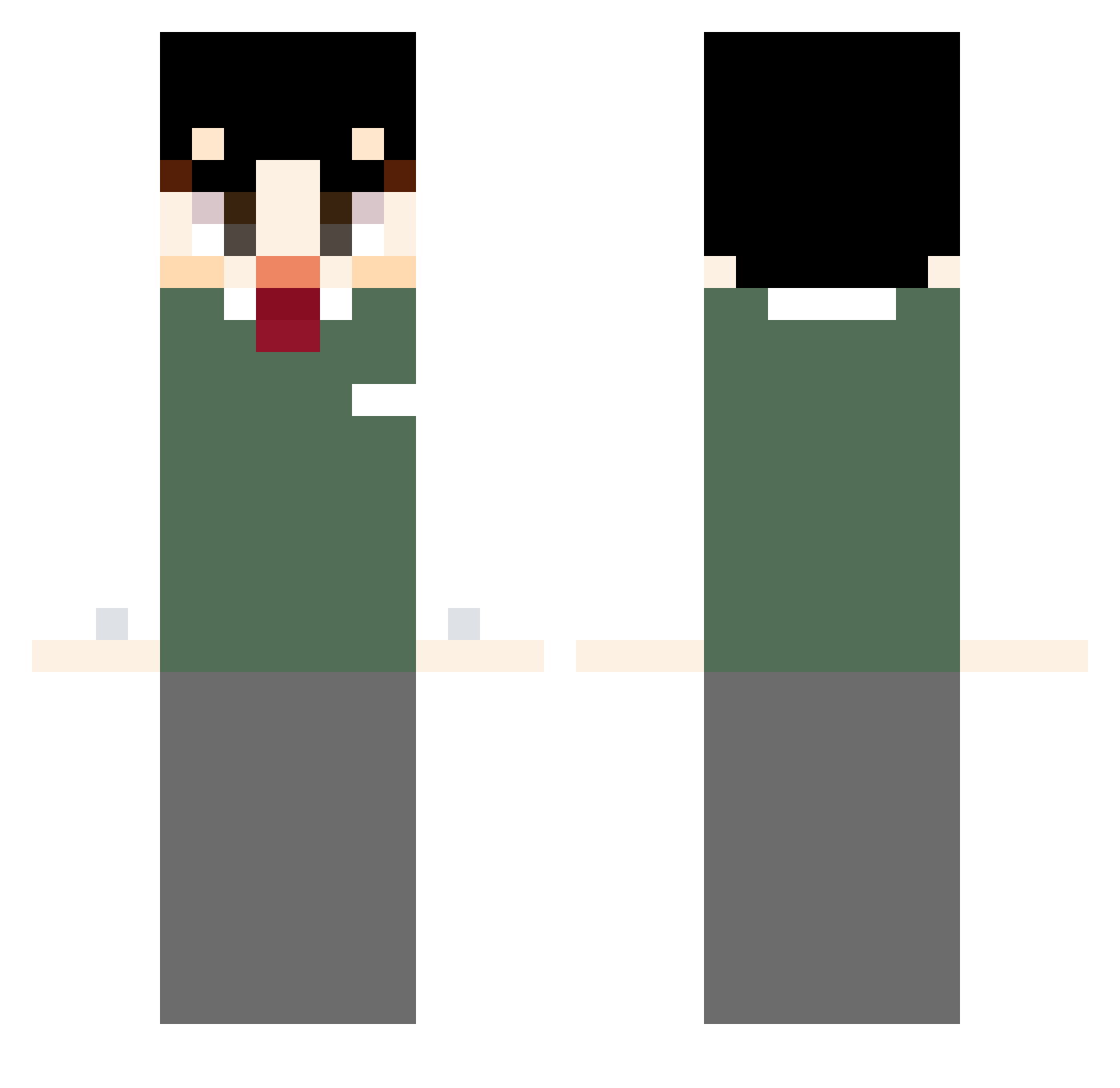 seojam Minecraft skin, front and back view