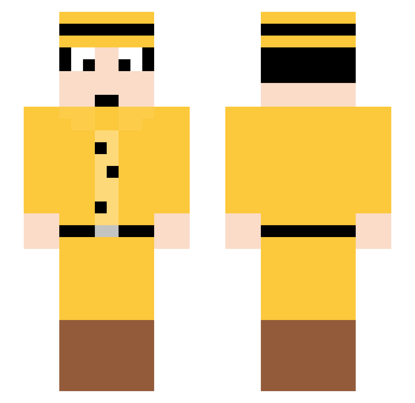RyeGuy45 Minecraft skin, front and back view