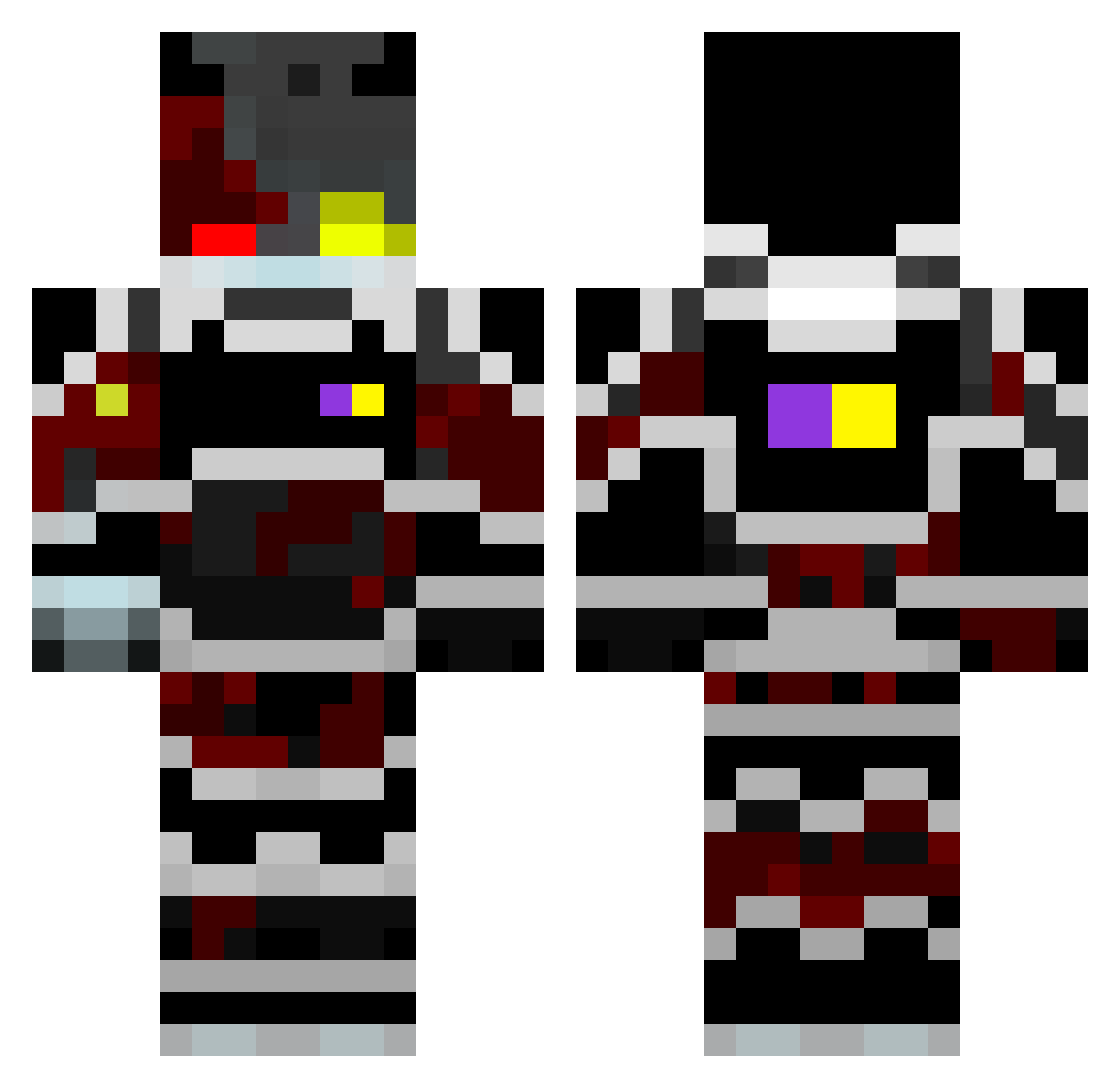 Halowar05 Minecraft skin, front and back view