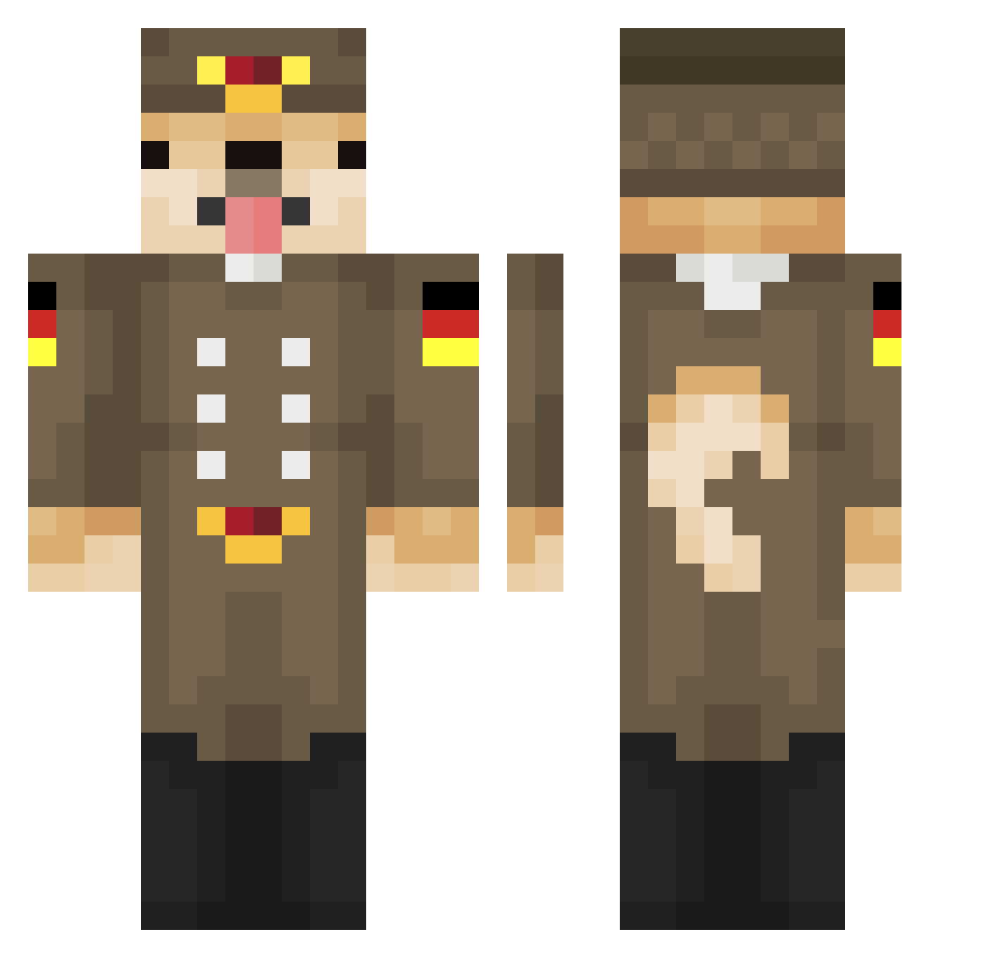 Pablomobo Minecraft skin, front and back view