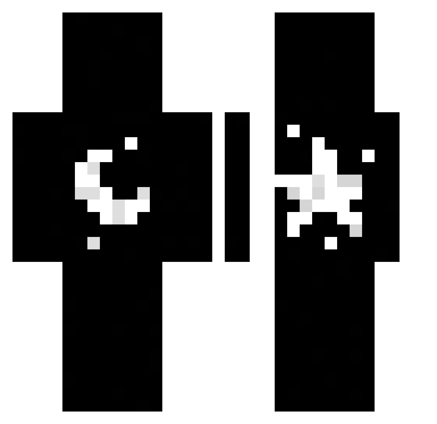 niev_v320 Minecraft skin, front and back view