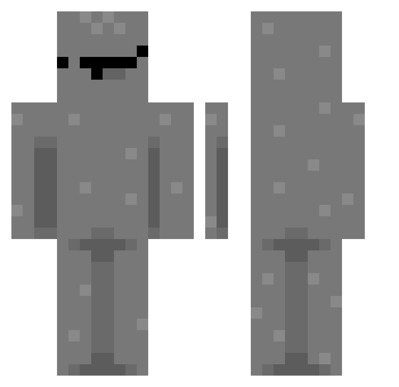 Boomyyyyyyyy Minecraft skin, front and back view