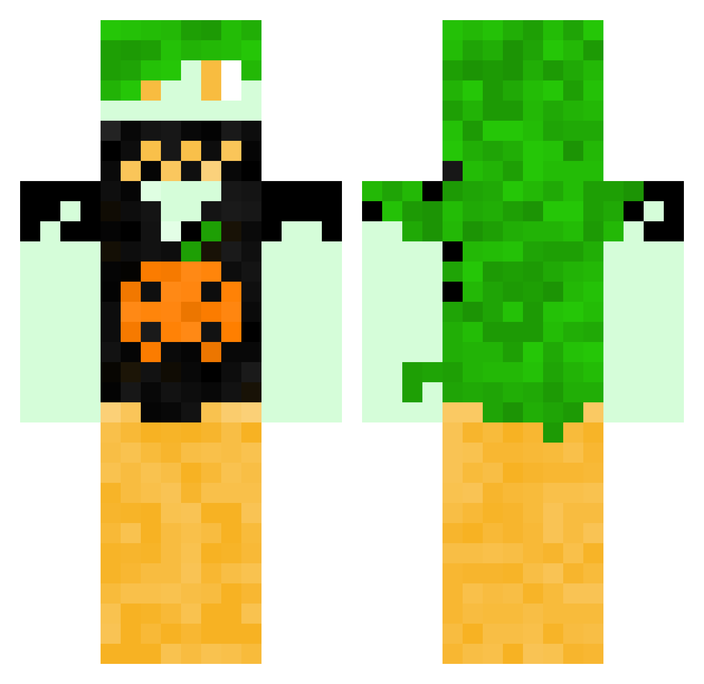 jiro_2 Minecraft skin, front and back view