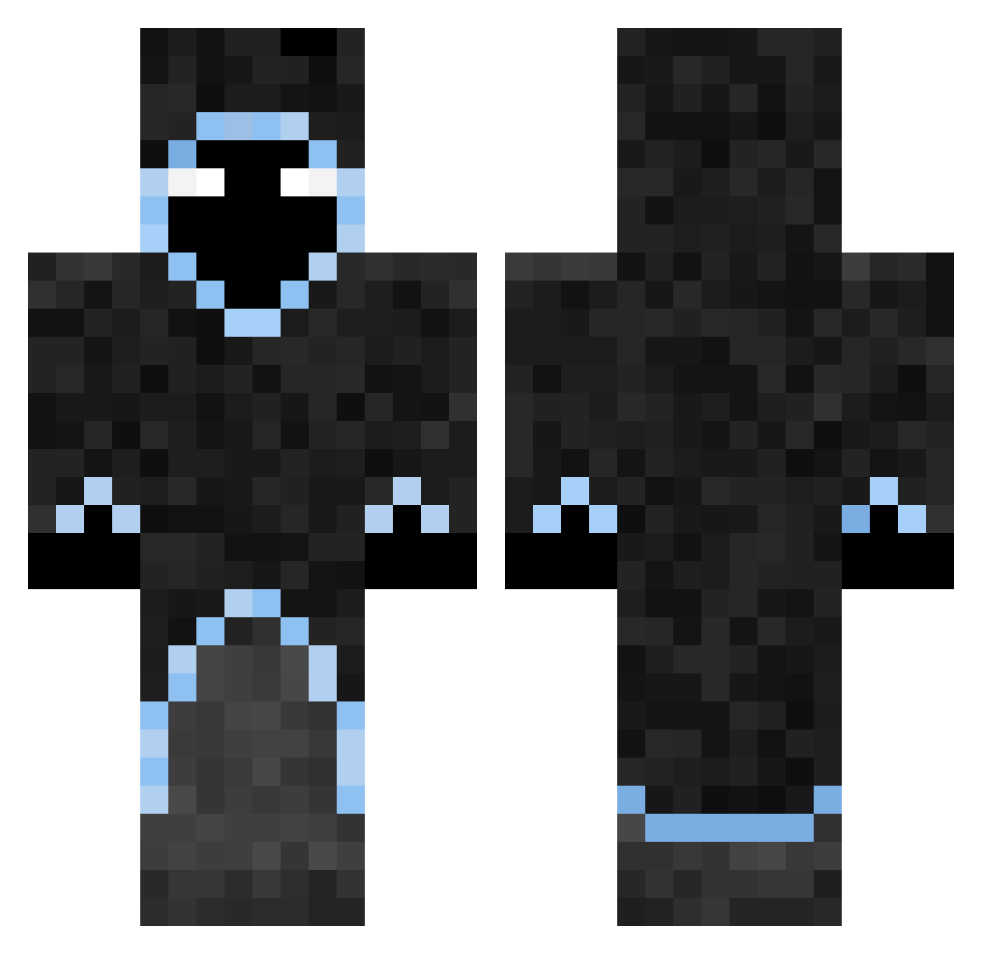BroManLevi Minecraft skin, front and back view