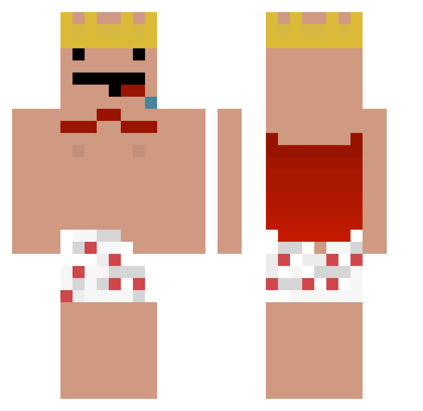 x5Qzf Minecraft skin, front and back view