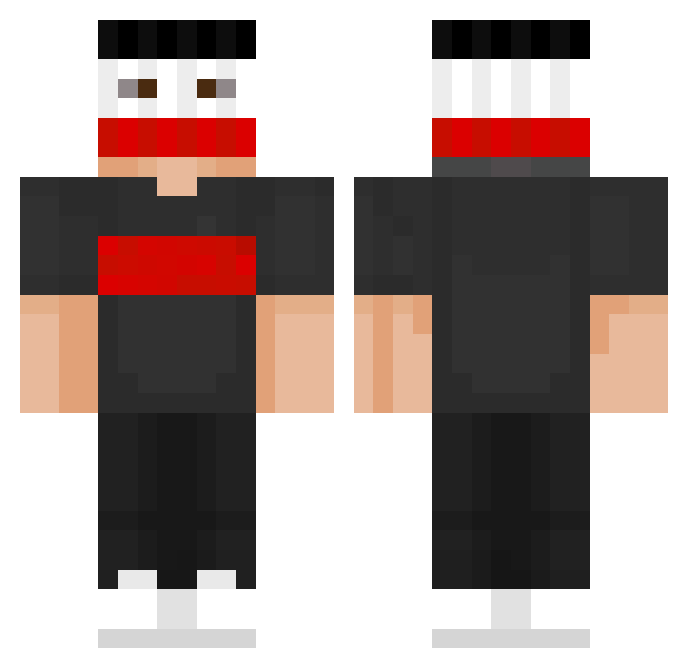 rEzY_MC Minecraft skin, front and back view