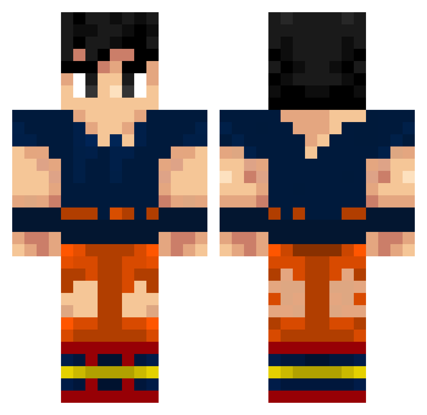 weloveyouexurban Minecraft skin, front and back view