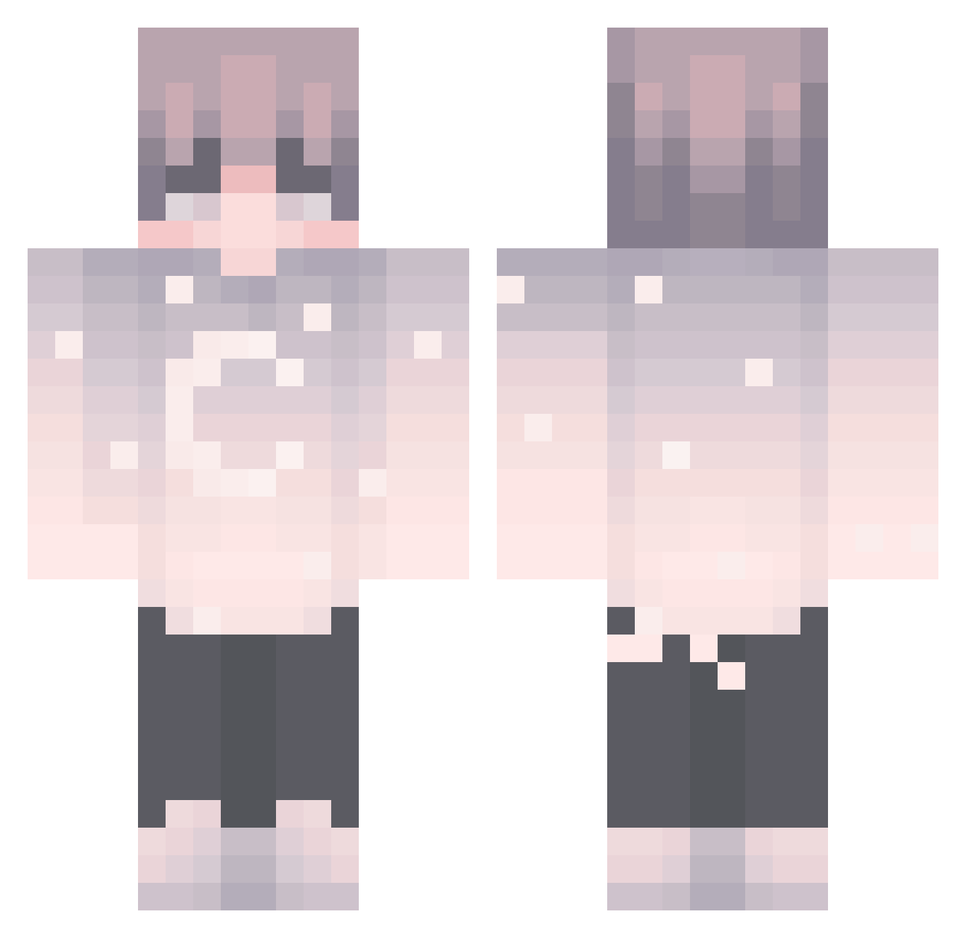 WhiteMoon_TK Minecraft skin, front and back view