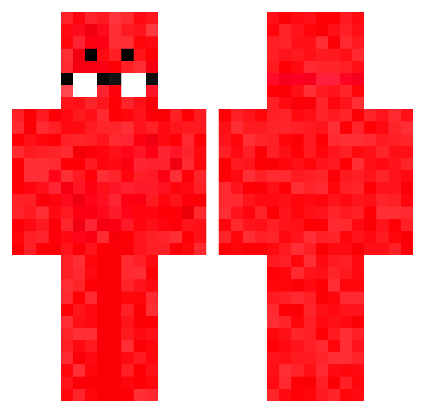 Scrapples Minecraft skin, front and back view