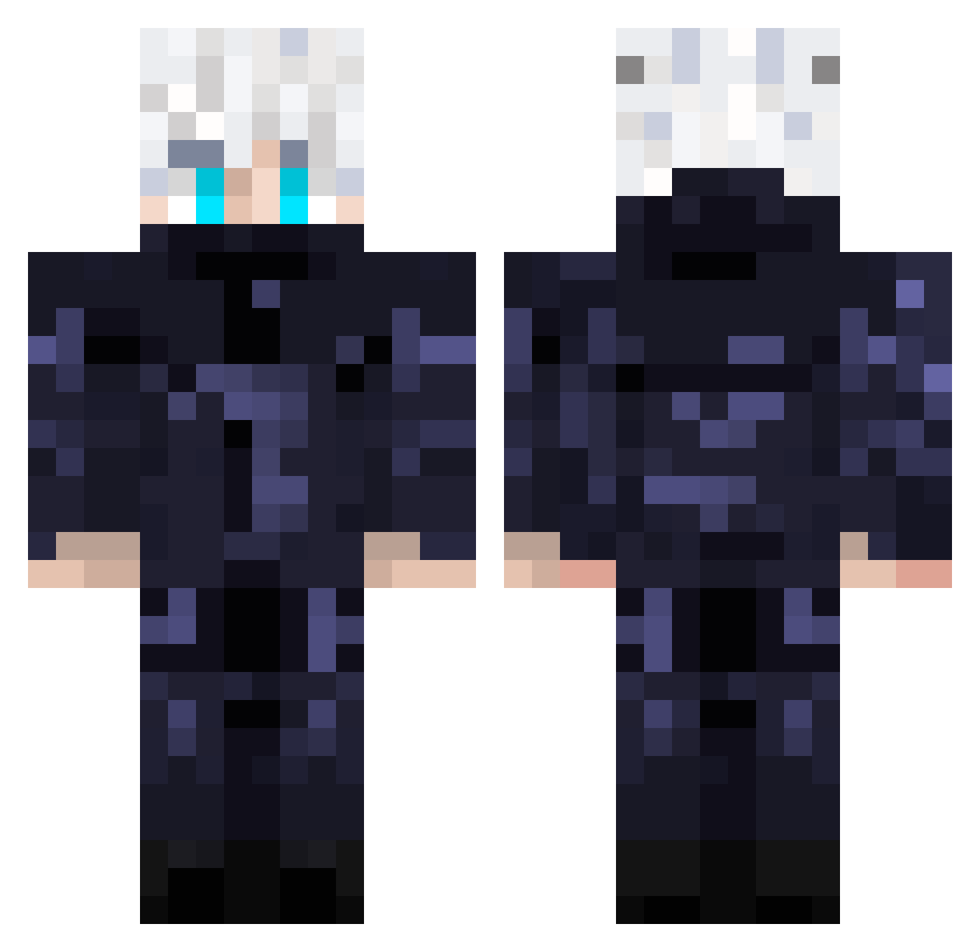 skywave168 Minecraft skin, front and back view