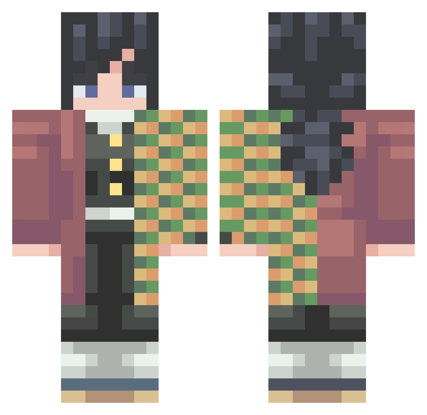 Son_081352 Minecraft skin, front and back view