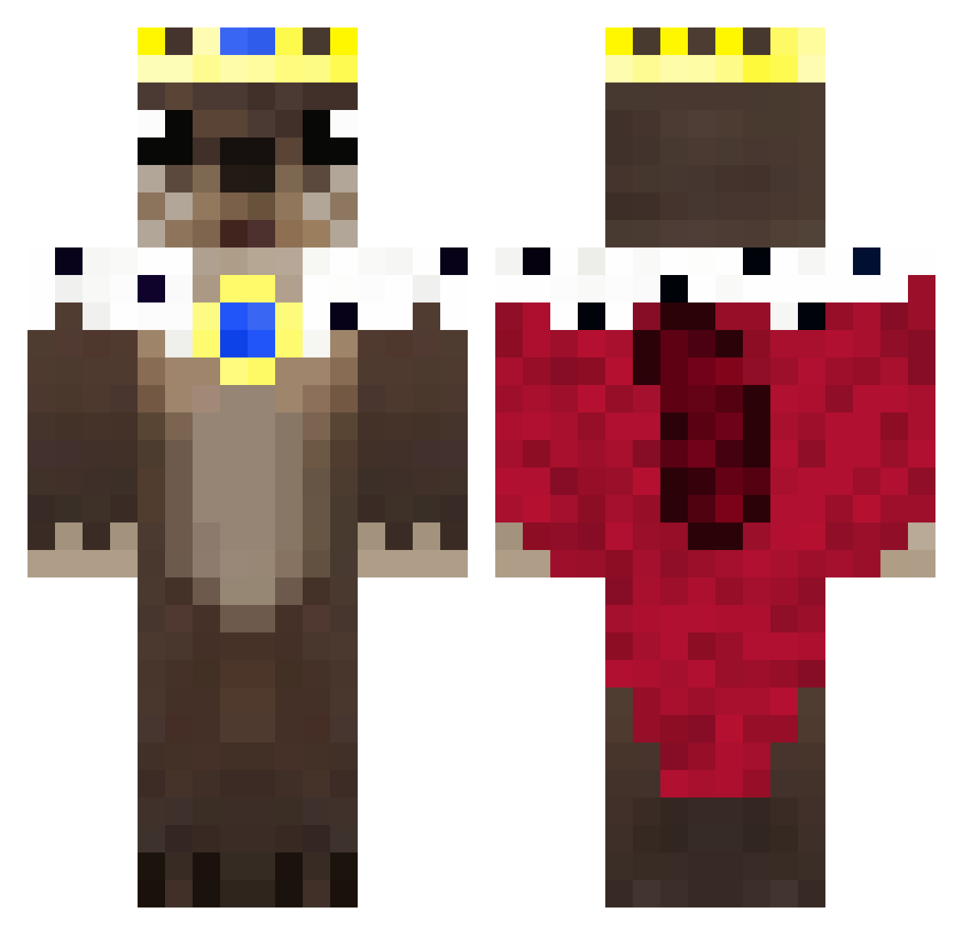 HolySeaOtter Minecraft skin, front and back view