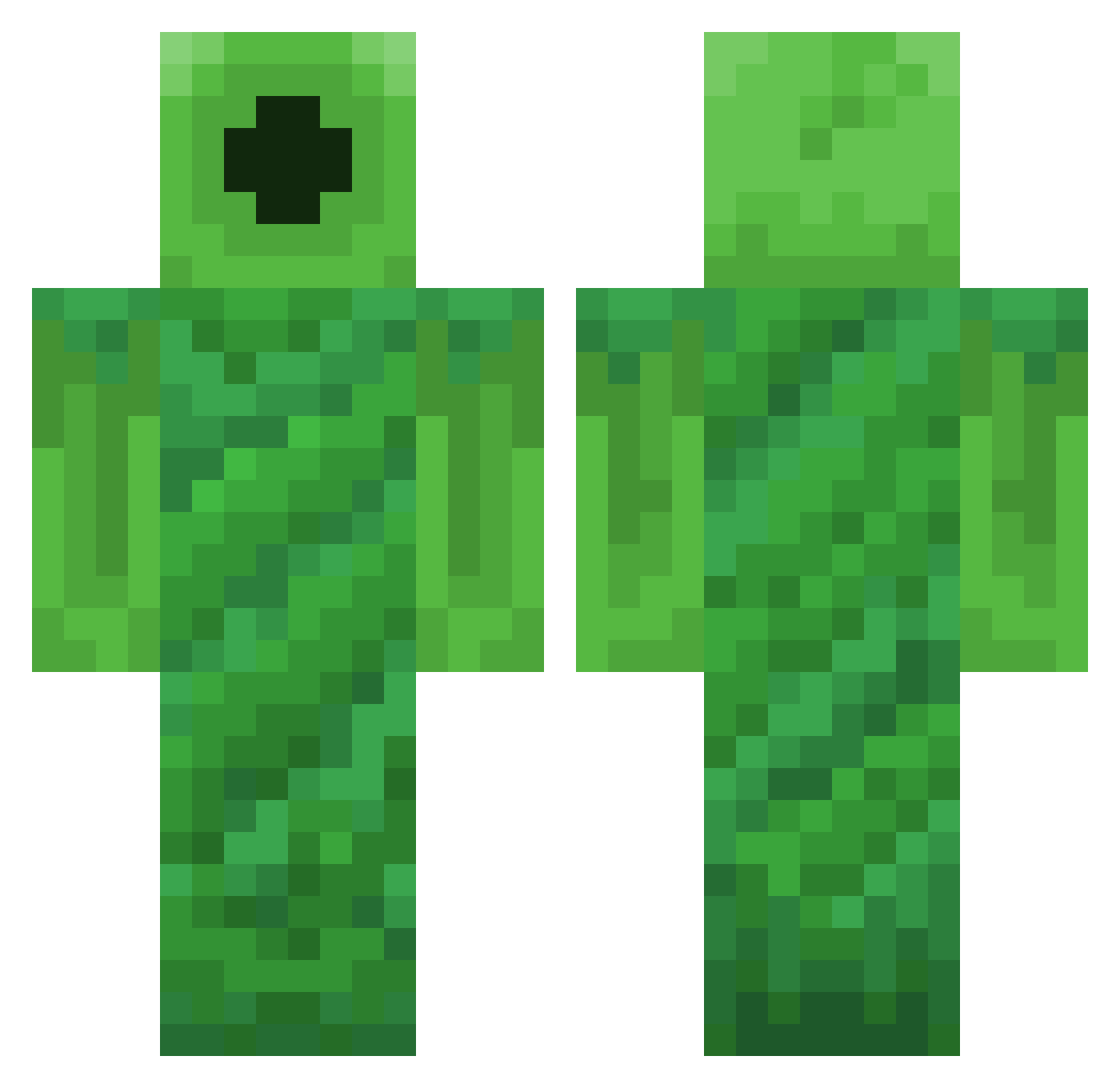 Regsosu Minecraft skin, front and back view