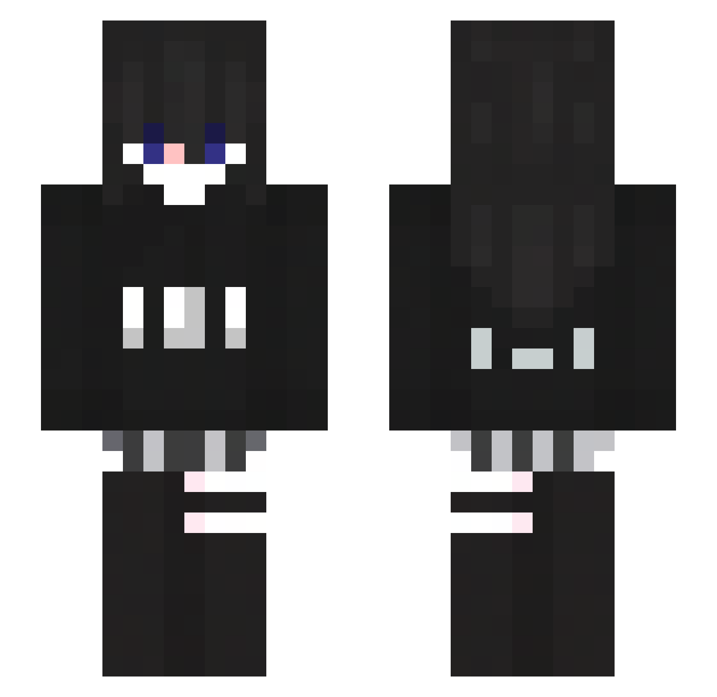 ShiroEne Minecraft skin, front and back view