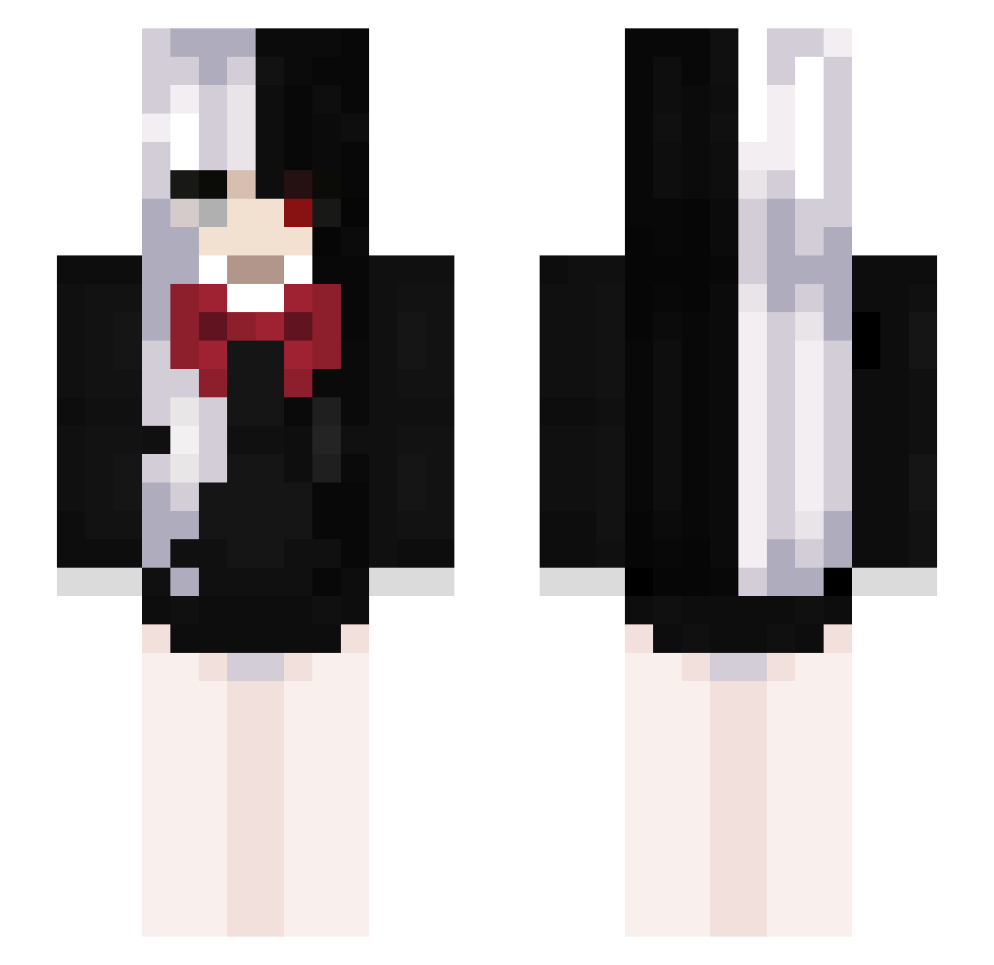 iDanaQ8 Minecraft skin, front and back view